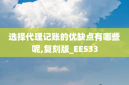 选择代理记账的优缺点有哪些呢,复刻版_EE533