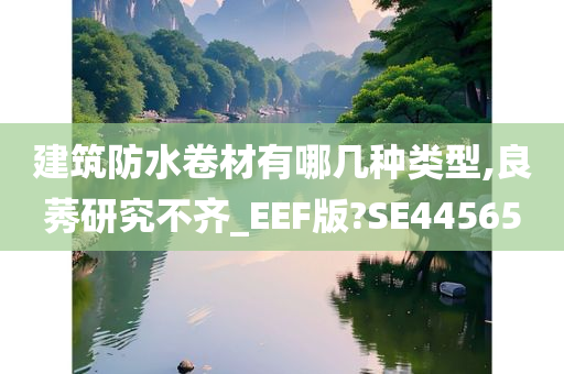 建筑防水卷材有哪几种类型,良莠研究不齐_EEF版?SE44565