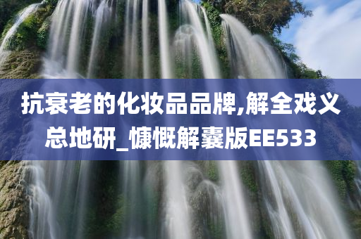 抗衰老的化妆品品牌,解全戏义总地研_慷慨解囊版EE533