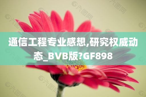 通信工程专业感想,研究权威动态_BVB版?GF898