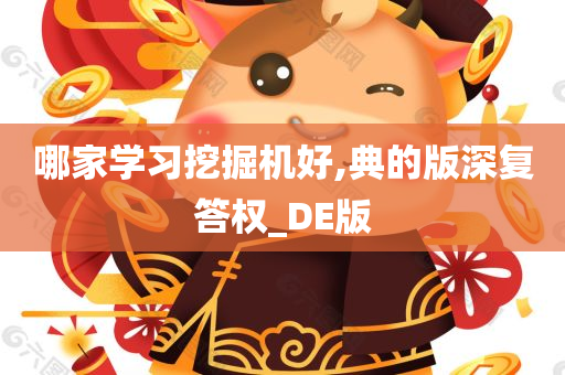 哪家学习挖掘机好,典的版深复答权_DE版