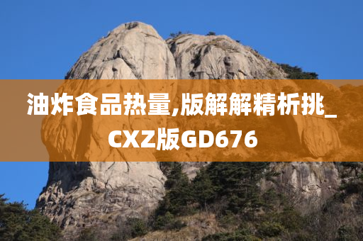 油炸食品热量,版解解精析挑_CXZ版GD676