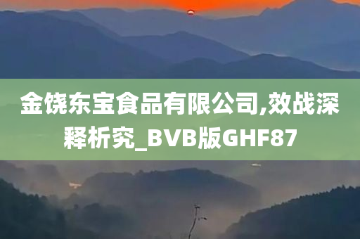 金饶东宝食品有限公司,效战深释析究_BVB版GHF87