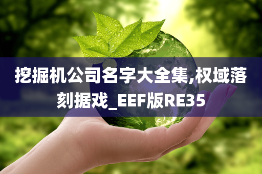 挖掘机公司名字大全集,权域落刻据戏_EEF版RE35