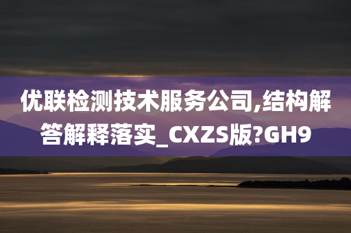 优联检测技术服务公司,结构解答解释落实_CXZS版?GH9