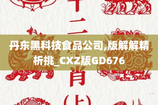 丹东黑科技食品公司,版解解精析挑_CXZ版GD676