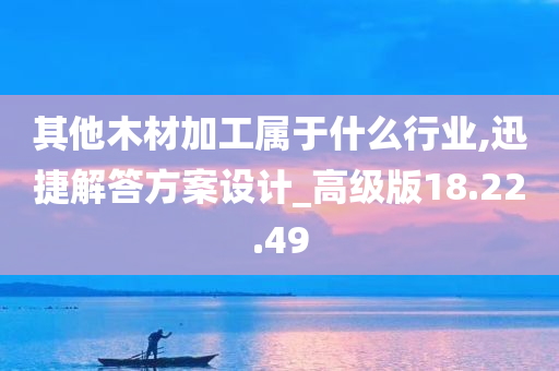 其他木材加工属于什么行业,迅捷解答方案设计_高级版18.22.49