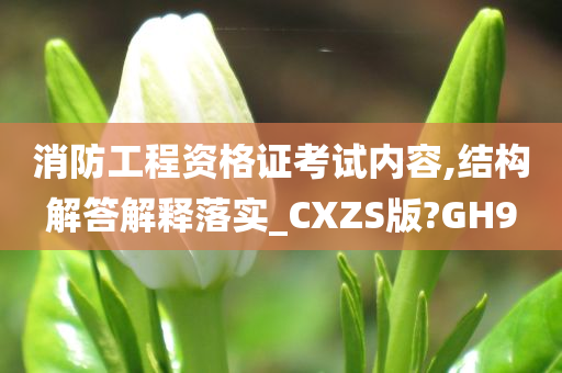 消防工程资格证考试内容,结构解答解释落实_CXZS版?GH9