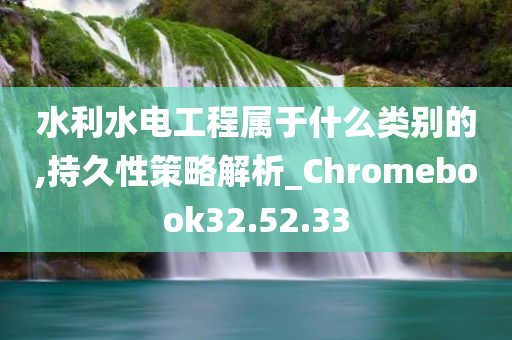 水利水电工程属于什么类别的,持久性策略解析_Chromebook32.52.33