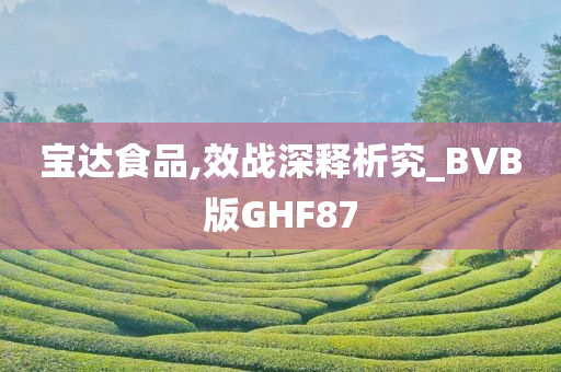 宝达食品,效战深释析究_BVB版GHF87