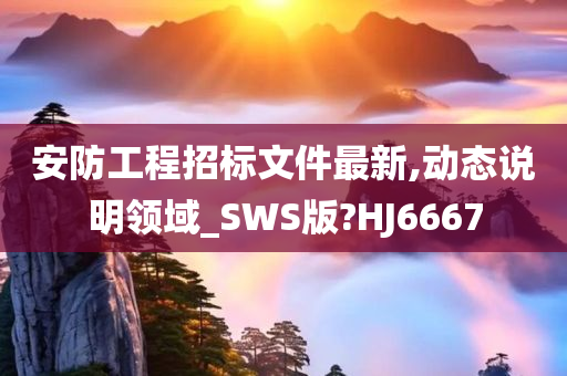 安防工程招标文件最新,动态说明领域_SWS版?HJ6667