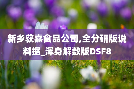 新乡获嘉食品公司,全分研版说料据_浑身解数版DSF8