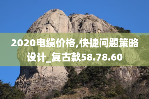 2020电缆价格,快捷问题策略设计_复古款58.78.60