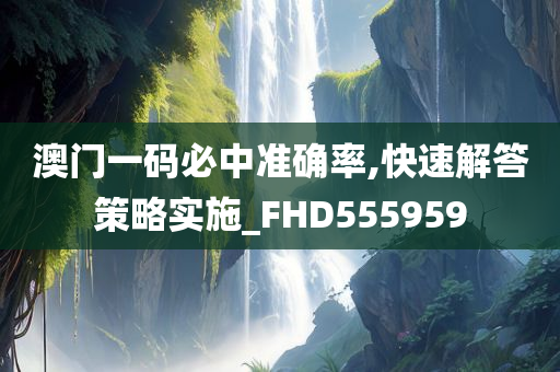 澳门一码必中准确率,快速解答策略实施_FHD555959