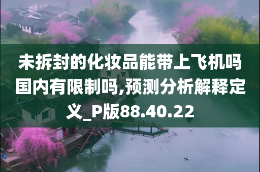 未拆封的化妆品能带上飞机吗国内有限制吗,预测分析解释定义_P版88.40.22