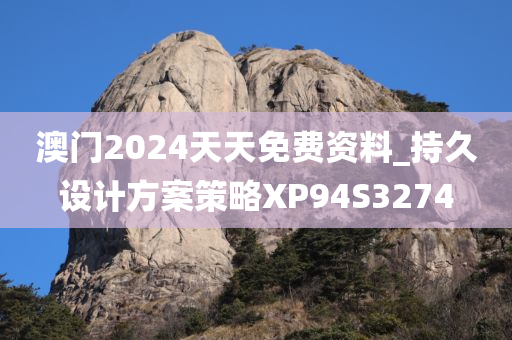 澳门2024天天免费资料_持久设计方案策略XP94S3274