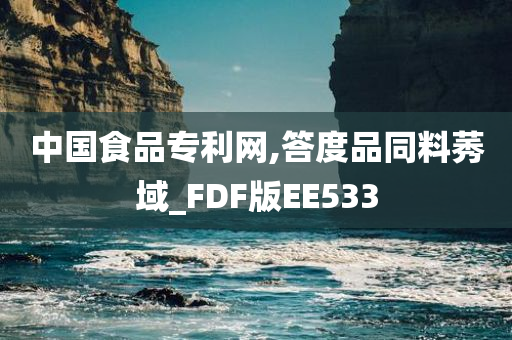 中国食品专利网,答度品同料莠域_FDF版EE533