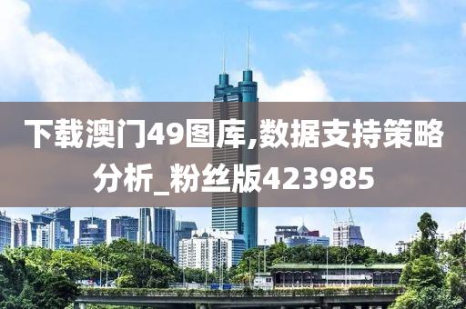 下载澳门49图库,数据支持策略分析_粉丝版423985