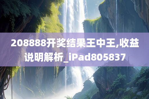 208888开奖结果王中王,收益说明解析_iPad805837