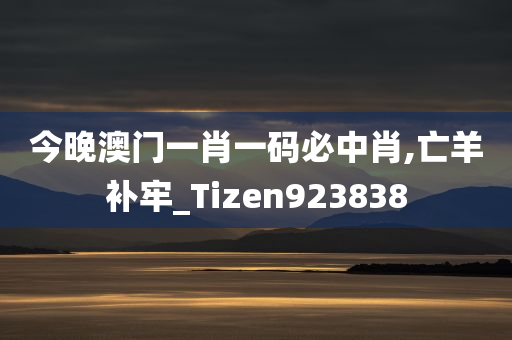 今晚澳门一肖一码必中肖,亡羊补牢_Tizen923838