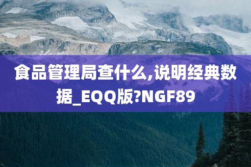 食品管理局查什么,说明经典数据_EQQ版?NGF89