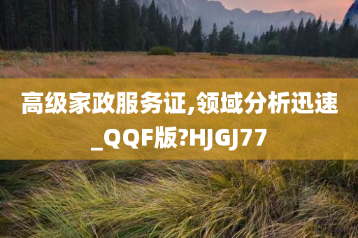 高级家政服务证,领域分析迅速_QQF版?HJGJ77