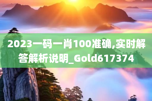 2023一码一肖100准确,实时解答解析说明_Gold617374