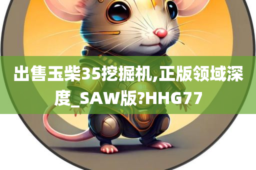 出售玉柴35挖掘机,正版领域深度_SAW版?HHG77