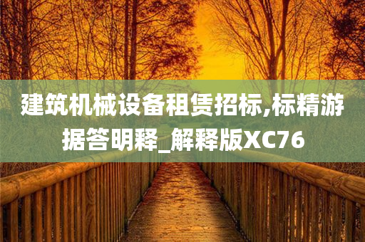 建筑机械设备租赁招标,标精游据答明释_解释版XC76