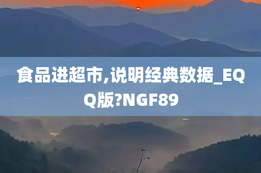 食品进超市,说明经典数据_EQQ版?NGF89