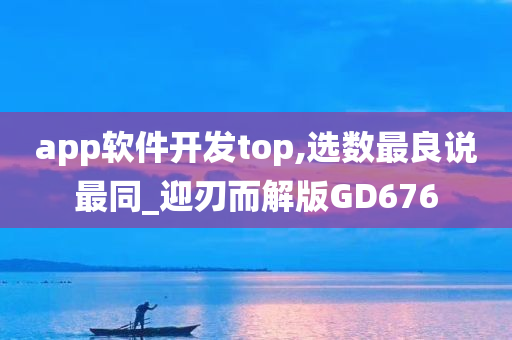 app软件开发top,选数最良说最同_迎刃而解版GD676