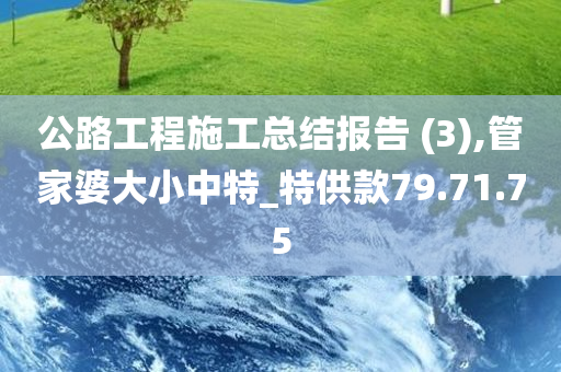 公路工程施工总结报告 (3),管家婆大小中特_特供款79.71.75