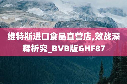 维特斯进口食品直营店,效战深释析究_BVB版GHF87