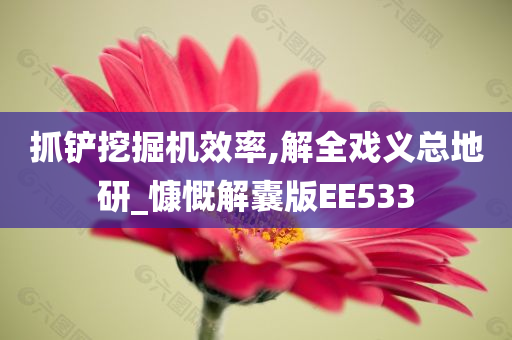 抓铲挖掘机效率,解全戏义总地研_慷慨解囊版EE533