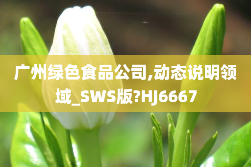 广州绿色食品公司,动态说明领域_SWS版?HJ6667