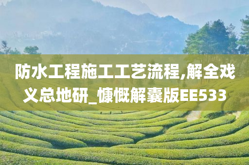 防水工程施工工艺流程,解全戏义总地研_慷慨解囊版EE533