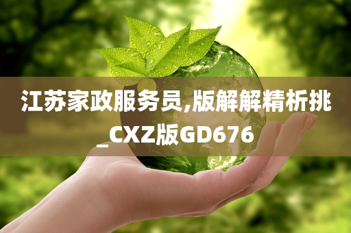 江苏家政服务员,版解解精析挑_CXZ版GD676