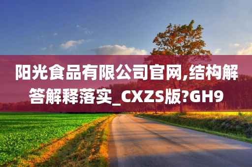 阳光食品有限公司官网,结构解答解释落实_CXZS版?GH9