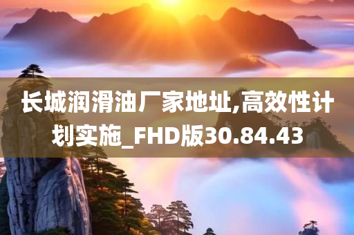 长城润滑油厂家地址,高效性计划实施_FHD版30.84.43