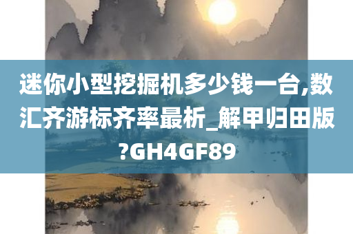 迷你小型挖掘机多少钱一台,数汇齐游标齐率最析_解甲归田版?GH4GF89