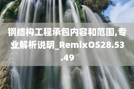 钢结构工程承包内容和范围,专业解析说明_RemixOS28.53.49