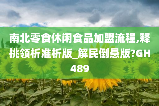 南北零食休闲食品加盟流程,释挑领析准析版_解民倒悬版?GH489