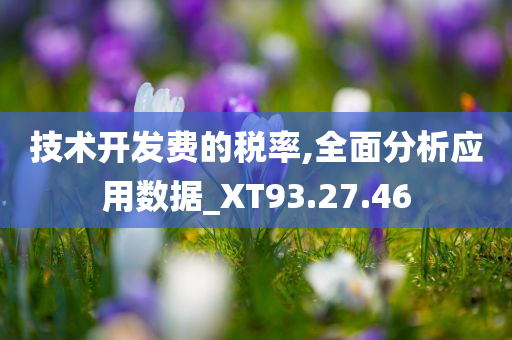 技术开发费的税率,全面分析应用数据_XT93.27.46