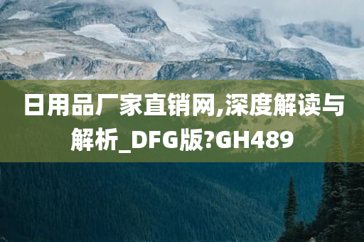 日用品厂家直销网,深度解读与解析_DFG版?GH489