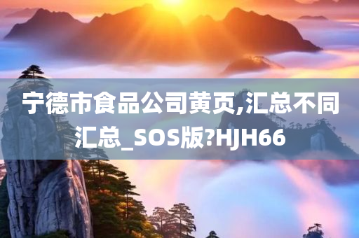 宁德市食品公司黄页,汇总不同汇总_SOS版?HJH66