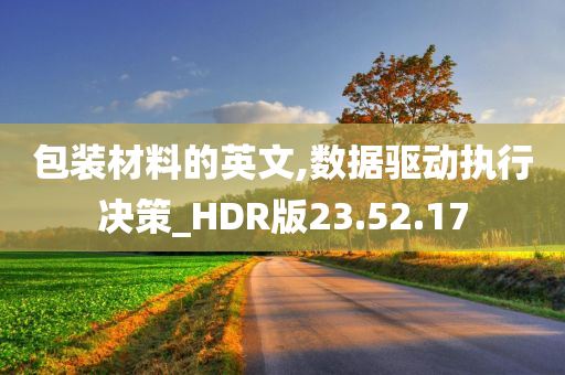 包装材料的英文,数据驱动执行决策_HDR版23.52.17