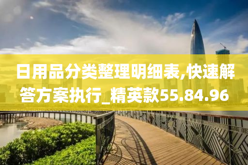 日用品分类整理明细表,快速解答方案执行_精英款55.84.96