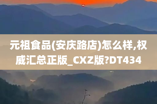 元祖食品(安庆路店)怎么样,权威汇总正版_CXZ版?DT434