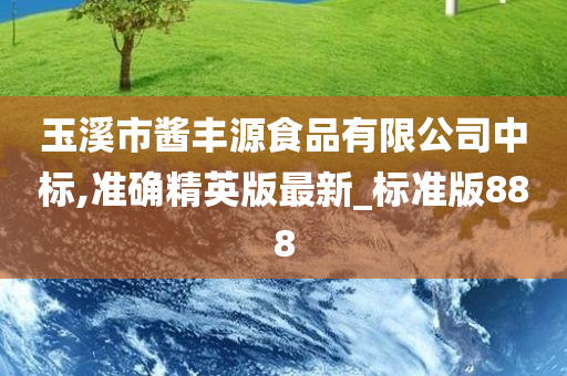 玉溪市酱丰源食品有限公司中标,准确精英版最新_标准版888