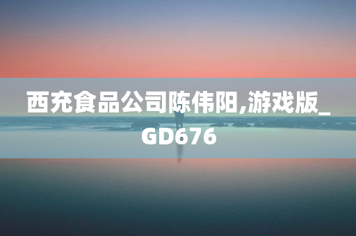 西充食品公司陈伟阳,游戏版_GD676